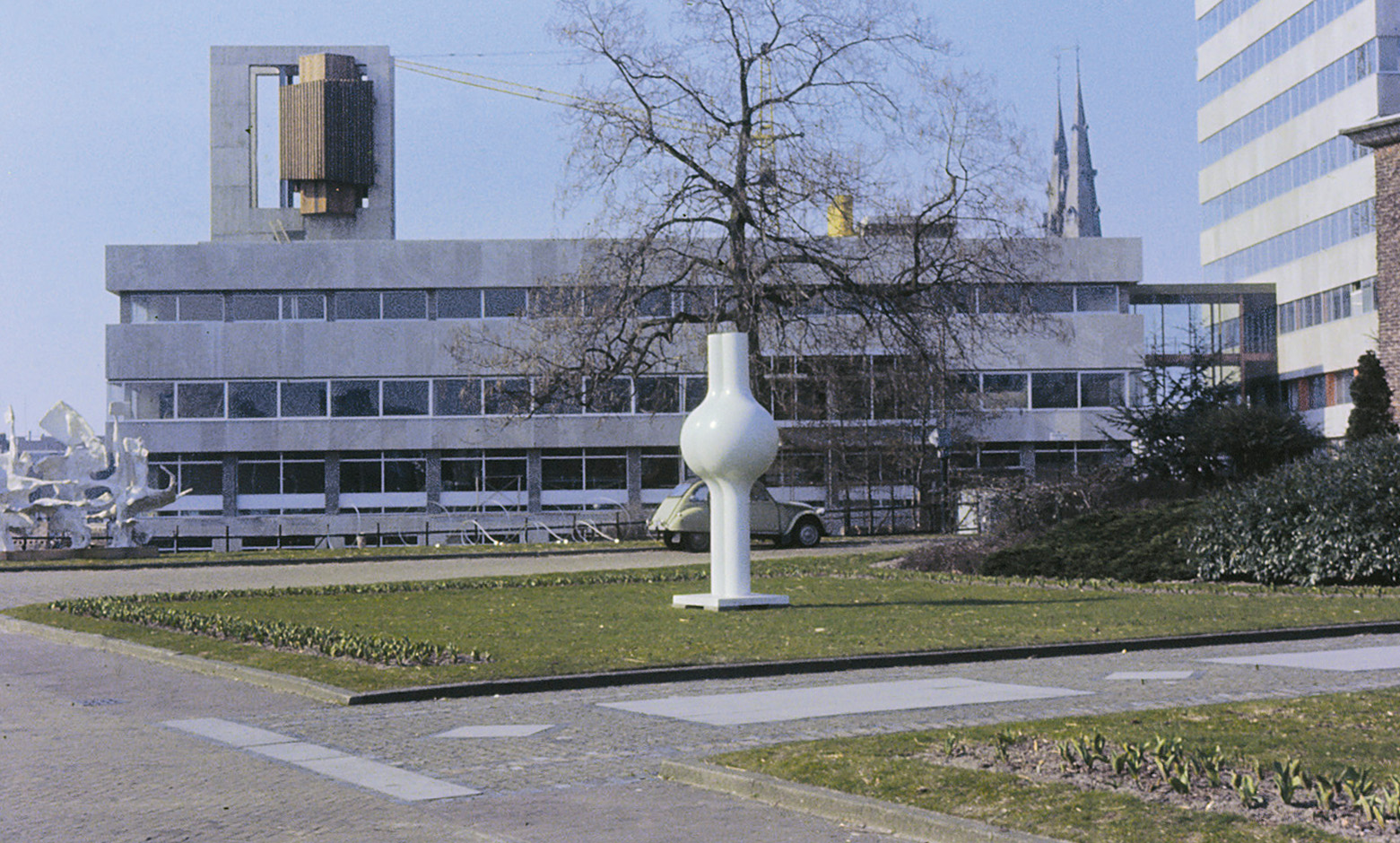 Community stargazing event with telescopes set up in a field